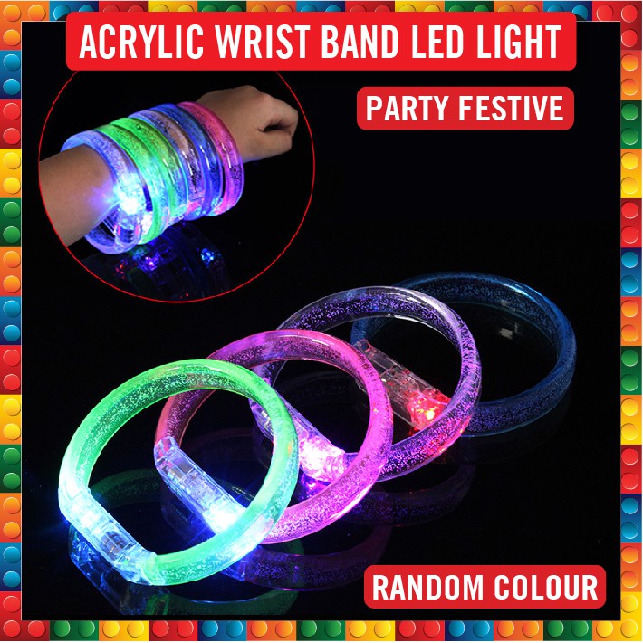 Party Wrist Band Led Light / Acrylic Wrist Band Glow in the Dark Party / Party Pack Gift / Party Festive Gift