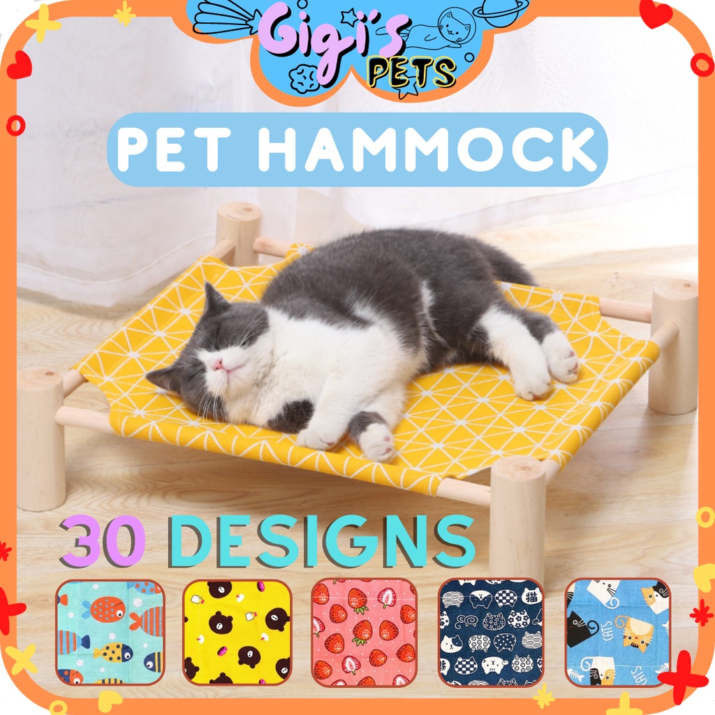 Cat Hammock Katil Kucing Tempat Tidur Kucing Cat Wooden Hammock Bed Cat Bed Dog Bed Pet Bed Dog Hammock Pet House 宠物床