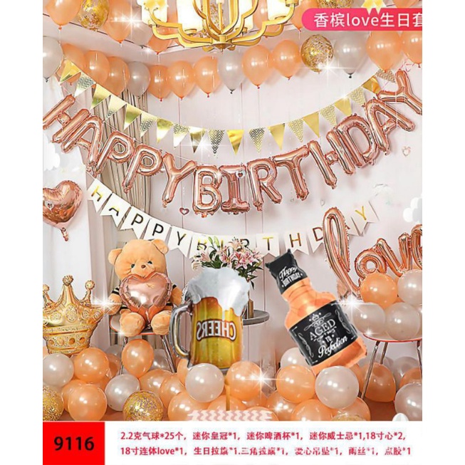 PENANG MALAYSIA READY STOK Birthday Decoration Set, Birthday Set