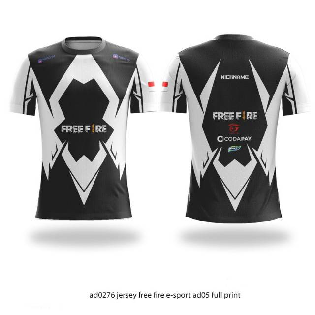 T Shirt Free Fire Pubg Mobile Legend Cod Dota Esport Costum Size S Xxxl Ad0276 Shopee Malaysia