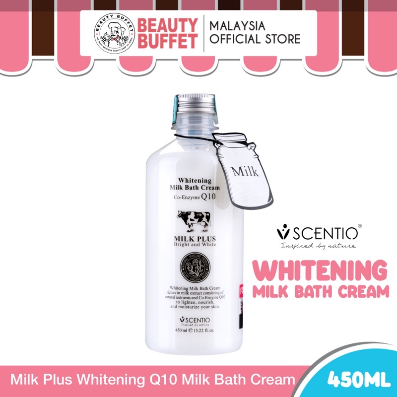 BEAUTY BUFFET Scentio Milk Plus Q10 Whitening Milk Bath Cream (450ml) Shopee Malaysia