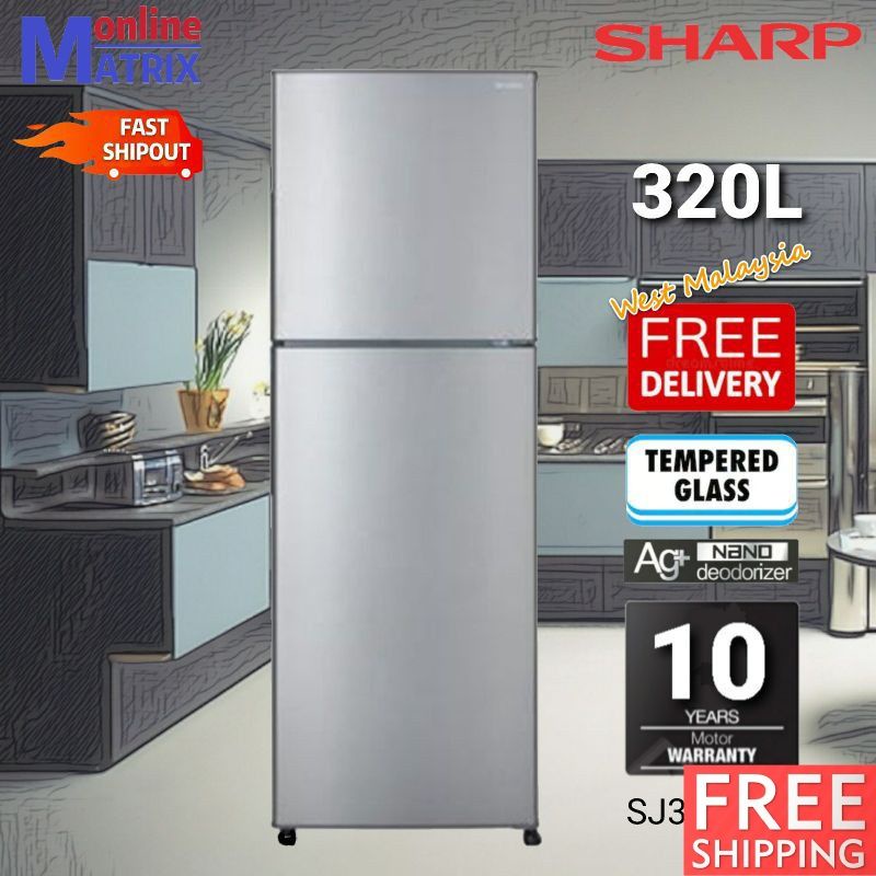 SHARP 2Door Refrigerator SJ325MSS