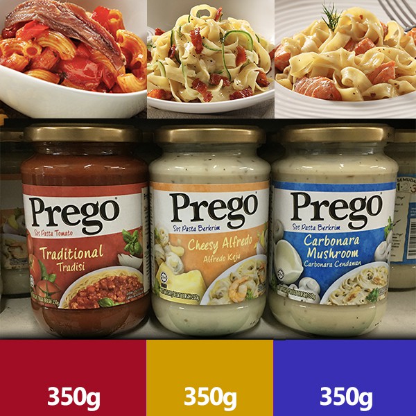 Prego Chessy Alfredo Carbonara Mushroom Traditional Pasta Spaghetti Sauce 350g Shopee Malaysia