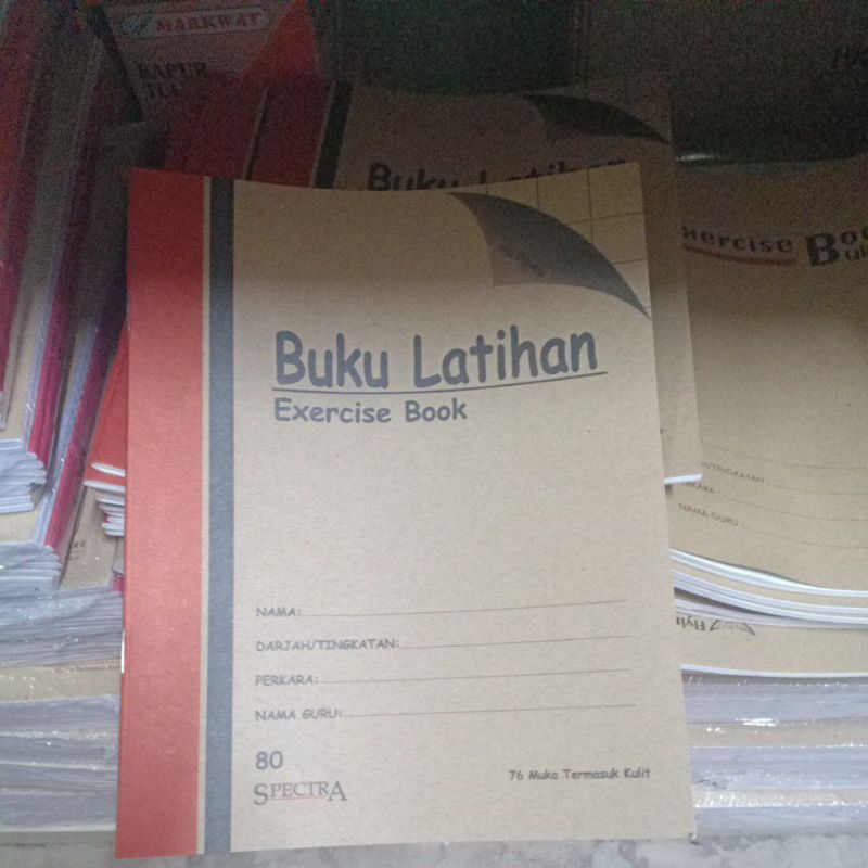 Exercise Book Buku Latihan 80 100 120 Small Medium Big Square single ...