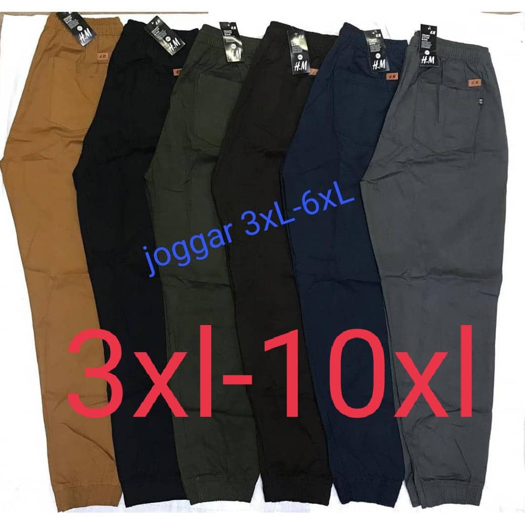 (3xl-10xl)Jogger Pants Plus Size Unisex (Ready Stock).Seluar Saiz Besar Lelaki/Perempuan Jogger Long Pants Men Big Size