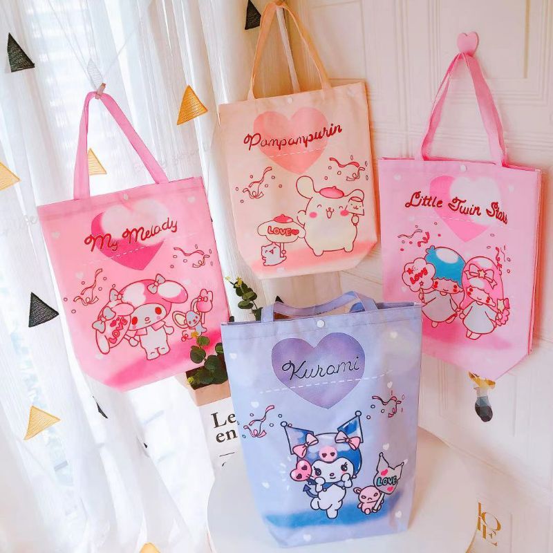 Hello Kitty Melody Cinnamoroll Kuromi Pumpum Eco Bag Recycle Bag ...