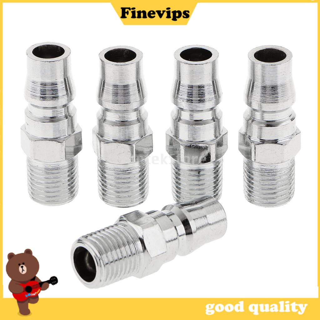 Quick Coupler Air Line Hose Male Connector Airline Fittings 1/4" NPT Tool JB 