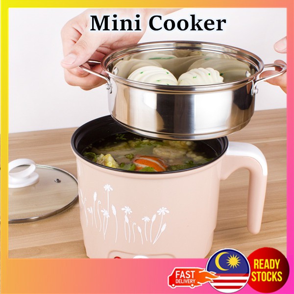 Multi-function Electric Skillet Noodles Rice Cooker Thermal Insulation Cooking Pot Pan Food Container Playful