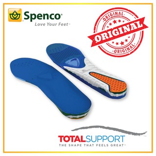 100% Original Spenco Insole Gel Comfort Sport Running Spur Feet Pain Heel Knee Back Pain Support Cushion Cushioning