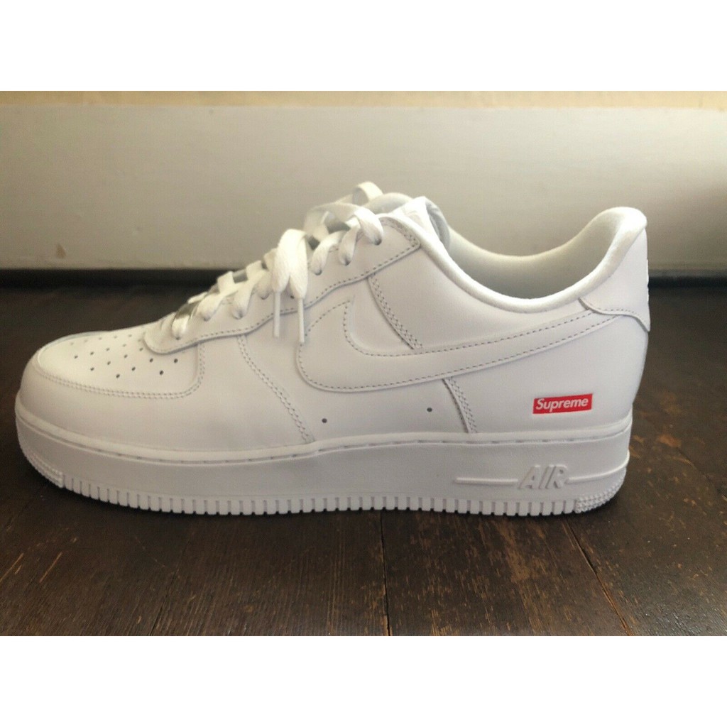 Supreme Nike Air Force 1 Low White Box Logo Women And Mens Sneakers Cu9225 100 Shopee Malaysia