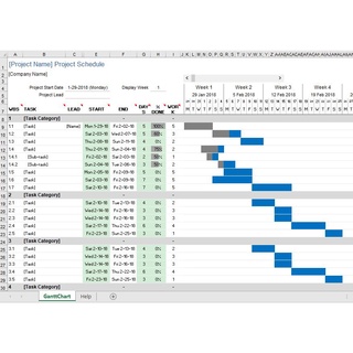 [#23] Gantt Chart Excel Template / Contoh Template Excel Gantt Chart ...