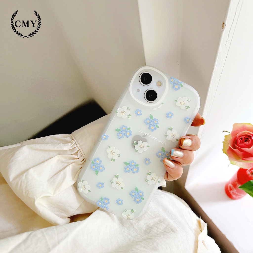 Oil painting rape flower pattern tpu+silicone material matte feel soft case compatible for iphone case 11 12 13 pro max mini XR XS 7 8 plus