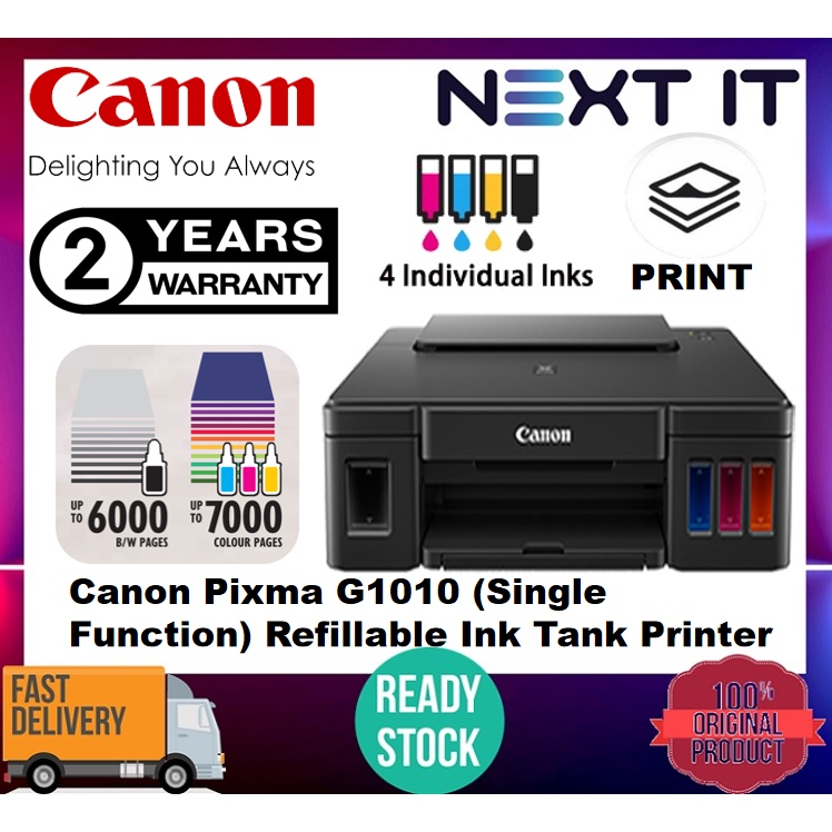 Canon Pixma G1010 Refillable Ink Prices And Promotions May 22 Shopee Malaysia