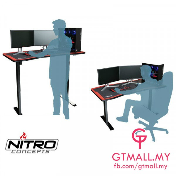 Nitro Concepts D16m Manually Height Adjustable Gaming Desk Carbon Black Nc Gp Dk 006 Shopee Malaysia