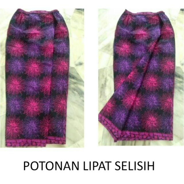 Kain Batik Jahit Pelbagai Fesyen Sarung Selisih Duyung Belah Selisih Susun Kipas Depan Belah Susun Kipas Depan Shopee Malaysia