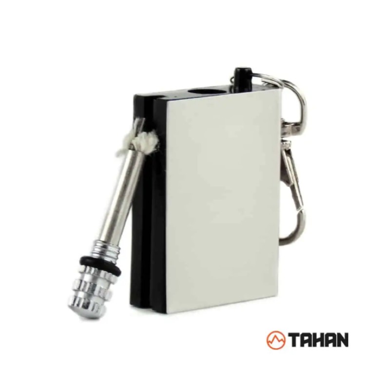 [ Local Ready Stocks ] TAHAN Stainless Steel Flint Fire Starter Penyala Menghidupkan Api Barbeque Berkhemah Hutan Jungl