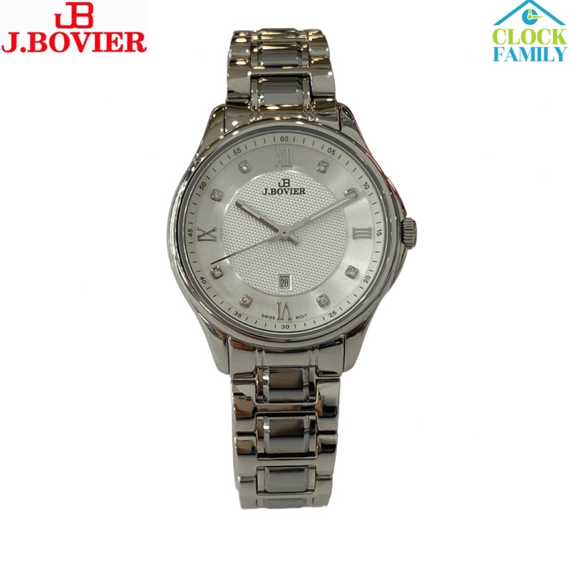 J.Bovier Silver Stainless Steel Band Fashion Ladies Watch B25B110LS_WM