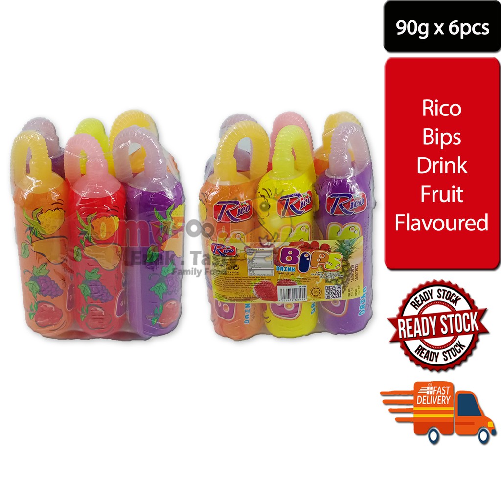 90g x 6pcs Rico Bips Drink Fruit Flavoured