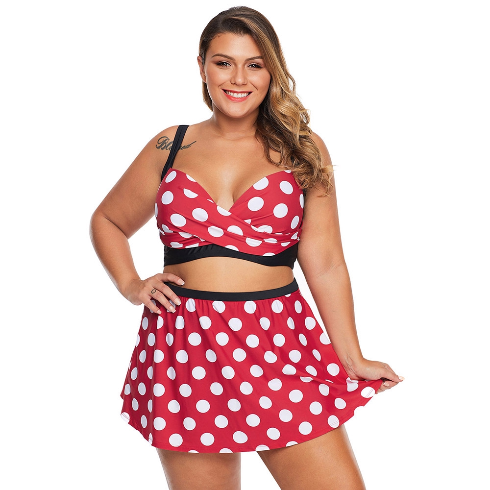bikini top and swim skirt