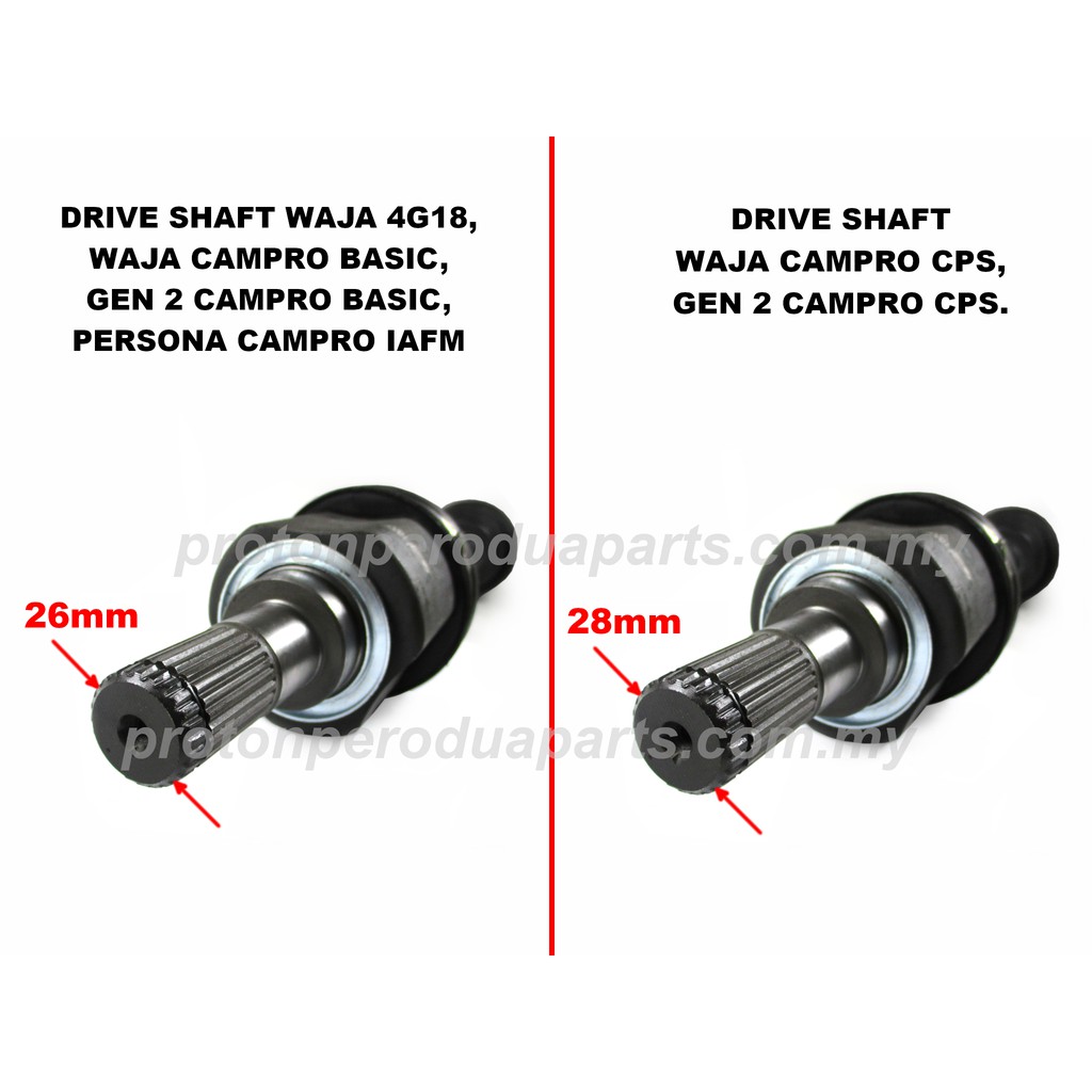 Drive Shaft Proton Waja Gen 2 Persona 4g18 Basic Campro Campro Cps Campro Iafm