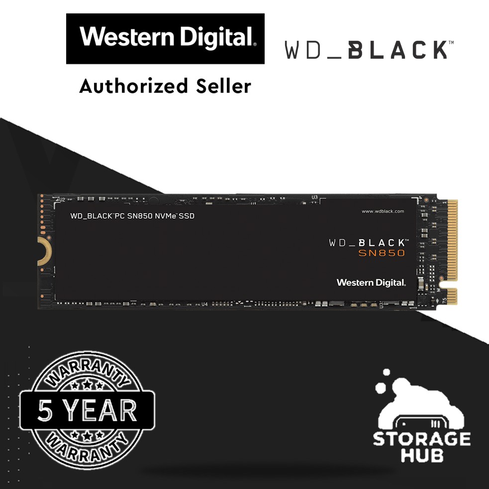 Western Digital Wd Black Sn850 500gb 1tb 2tb M 2 Ssd Pcie Gaming Nvme Solid State Drive Without Heatsink Shopee Malaysia