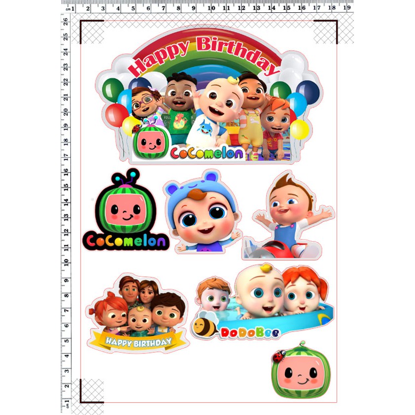 Cocomelon Printable Cake Topper Printable Templates