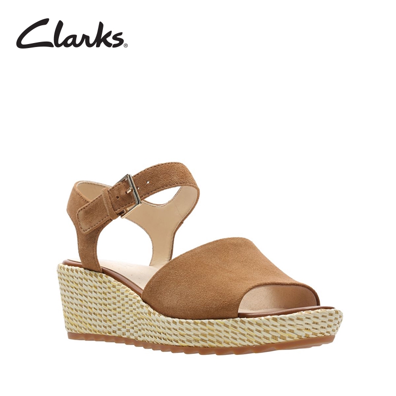 clarks suede sandals