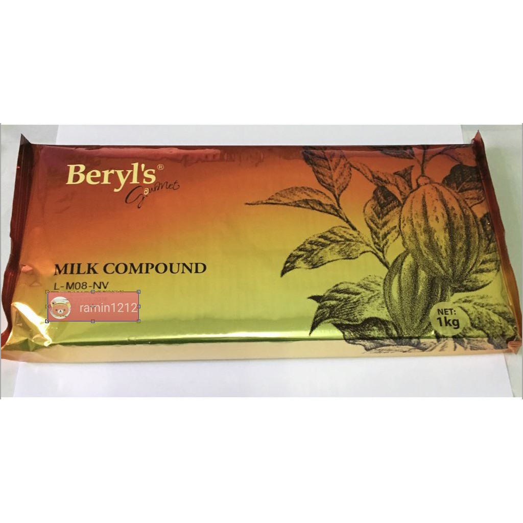 Beryls Gourmet MILK Chocolate Compound 1kg coklat masakan ...