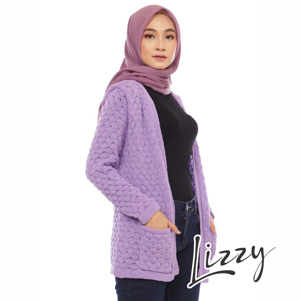 purple popcorn cardigan