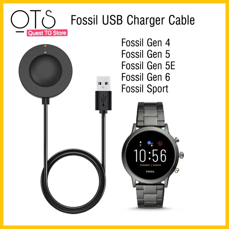 USB Charger For Fossil Gen 4 Gen 5 5E Gen 6 Carlyle/Julianna/Garrett/Carlyle HR Charging Cable Dock Smart Watch