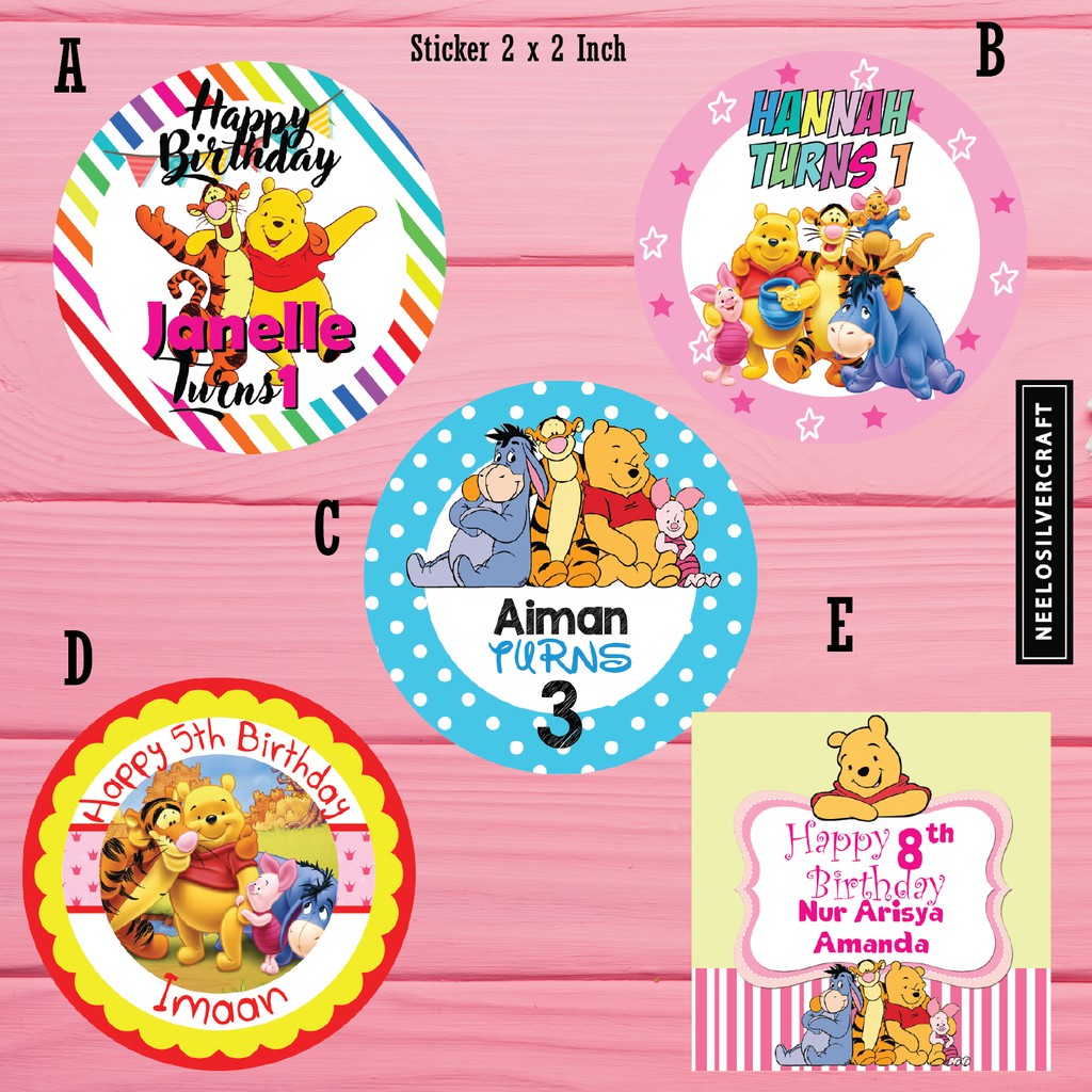 Winnie The Pooh Theme Stickers Tq Tag Shopee Malaysia - roblox theme sticker or tagging shopee malaysia