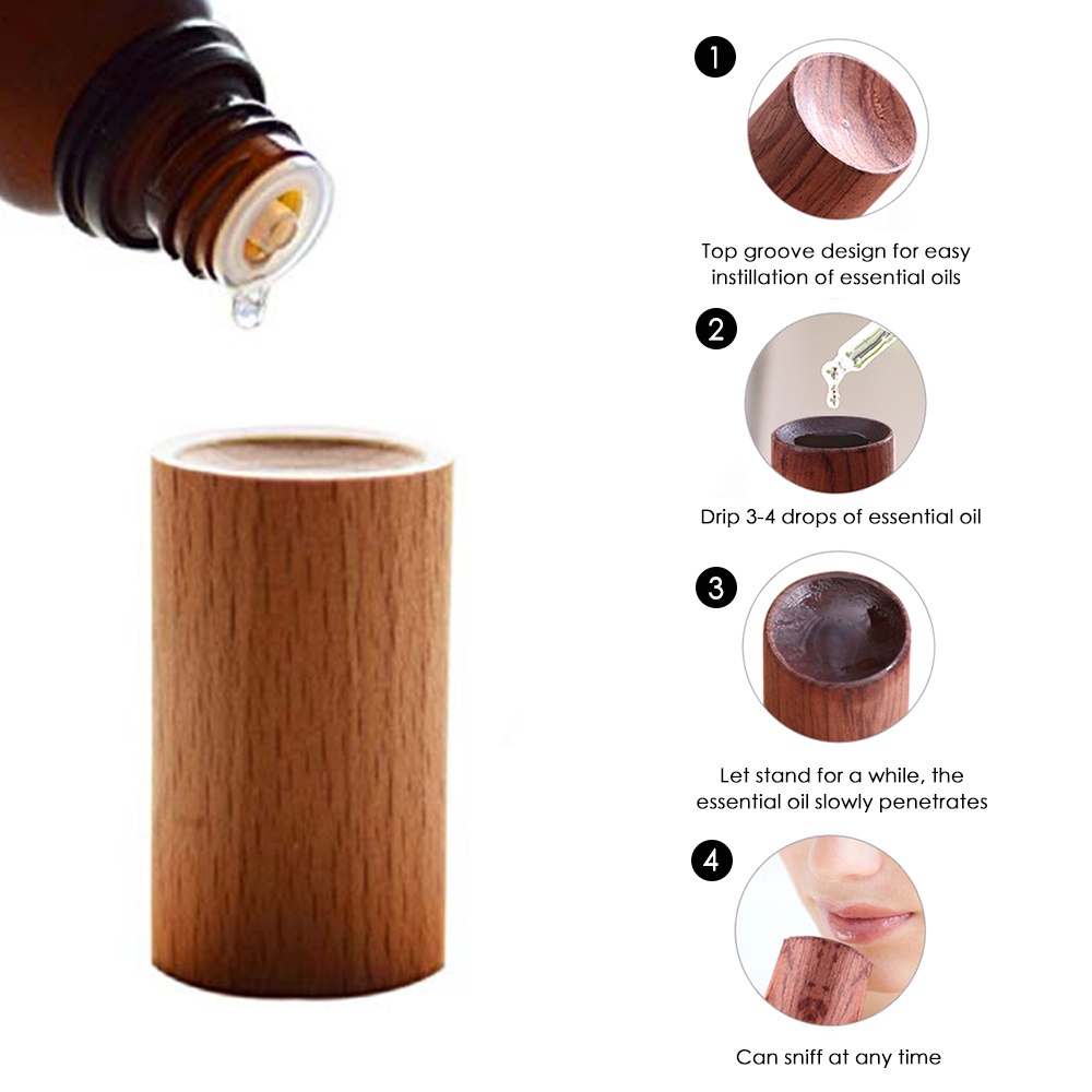 Wooden Essential Oil Diffuser Car Fragrance Incense Sleep Aid Stress Relief for Office Home Yoga SPA精油扩香木