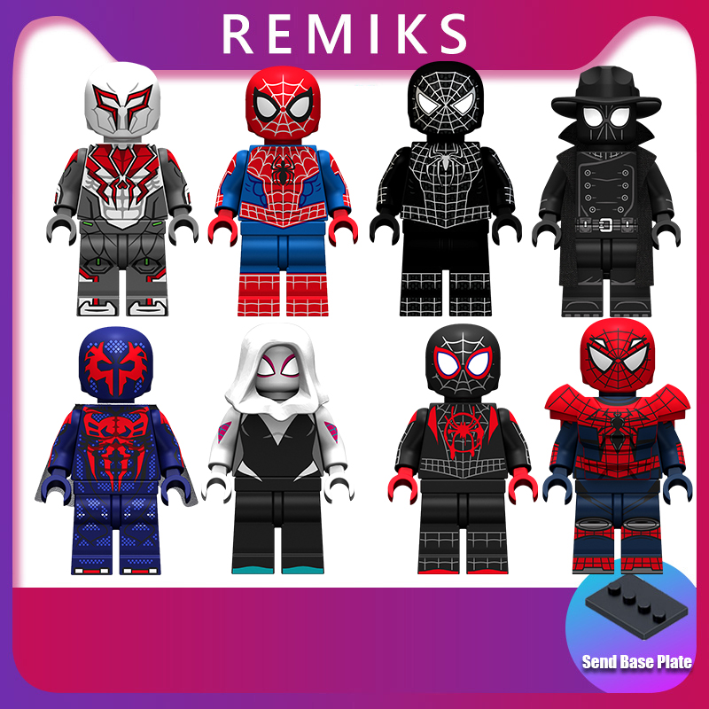 Spider-man Set Marvel Avengers Minifigures Building Blocks Toys Compatible  Spiderman Gwen Stacy Miles KT1016 | Shopee Malaysia
