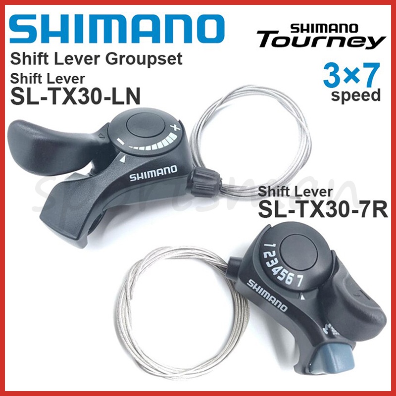 Shimano TX30 Tourney MTB Mountain Bike RD-TZ500 Rear Derailleur Bicycle 3×7 Speed Thumb Gear Shifter Trigger Lever
