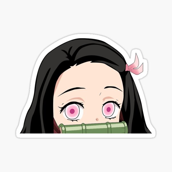 Holographic Demon Slayer Nezuko Peeker Sticker | ubicaciondepersonas ...