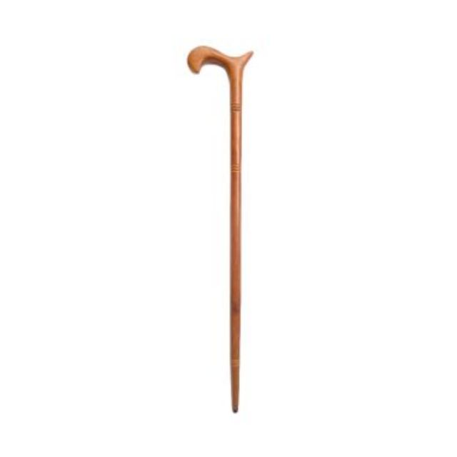 Tongkat Kayu Jati Curvy Elderly Wooden Walking Stick Rheumatism