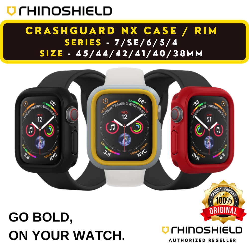 RHINOSHIELD CrashGuard NX for Apple Watch Case / Rim Series 7 | 6 | SE | 5 | 4 - 45mm 41 mm 40mm 38mm 42mm 44mm