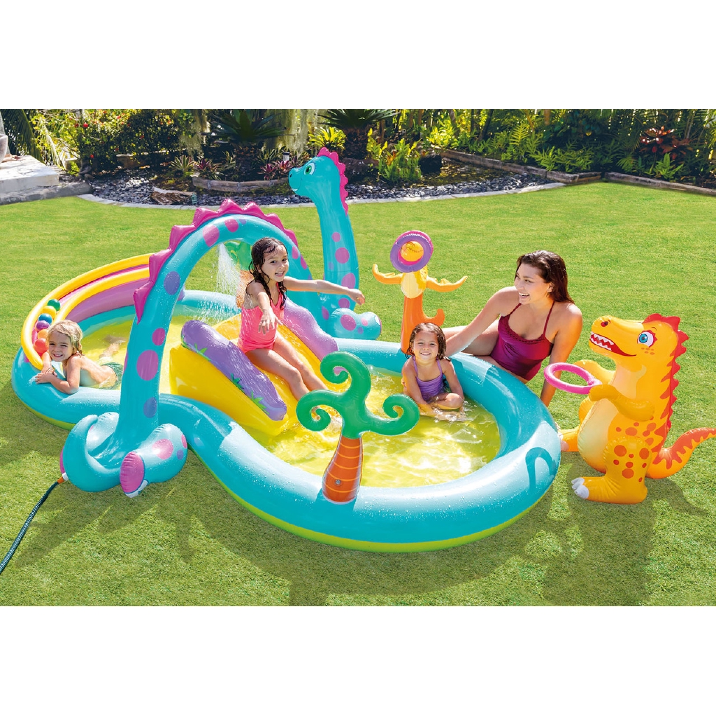 children's inflatable pool with slide