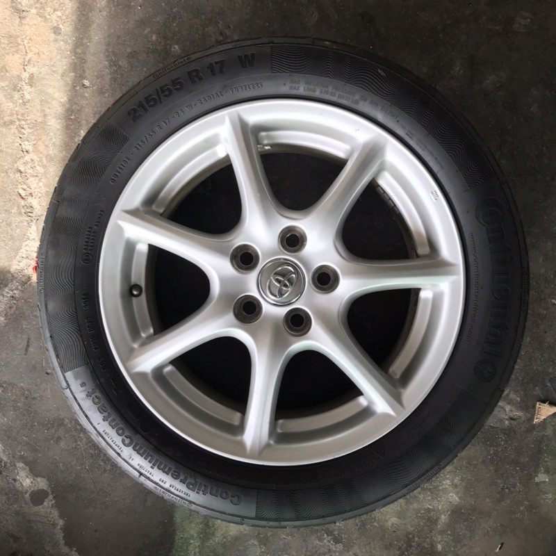 Original Rim Japan Toyota Camry Estima Alphard Innova Wish Included Tyre Continental Made In Romania Shopee Malaysia