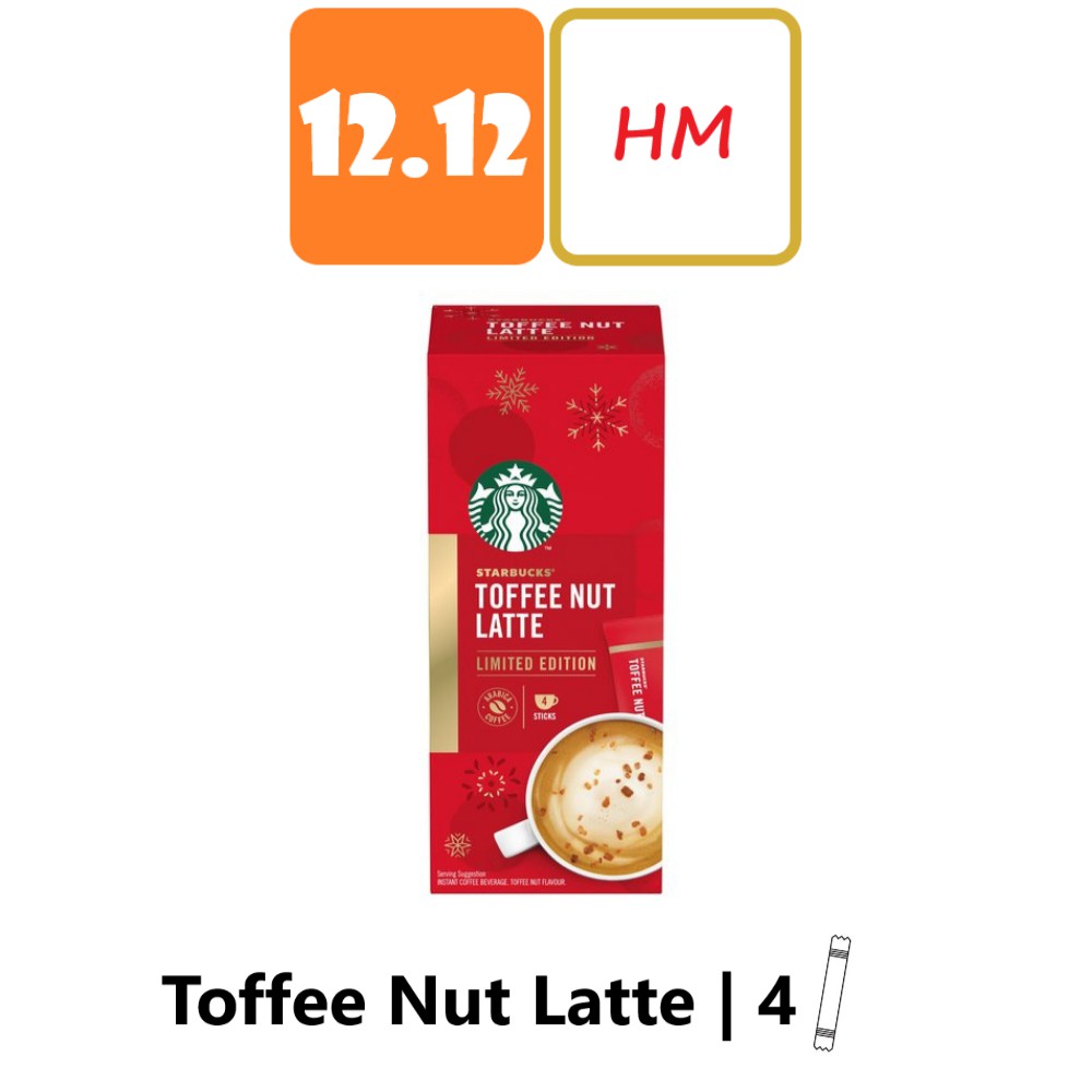 Starbucks Toffee Nut Latte Instant Coffee Mixes (4 Sticks/Box) Shopee