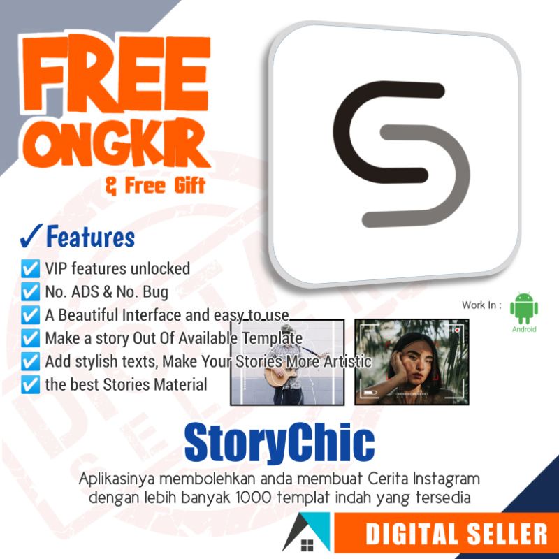 StoryChic - aplikasi membolehkan anda membuat Cerita Instagram dengan lebih banyak 1000 templat indah yang tersedia