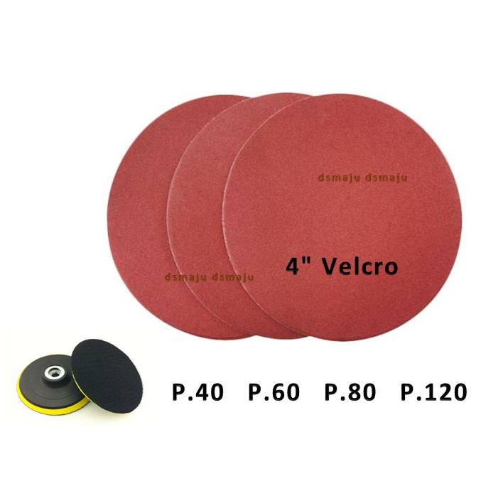 4" Velcro Sand Paper 4" Velcro Back Sand Disc Velcro Sandpaper Self