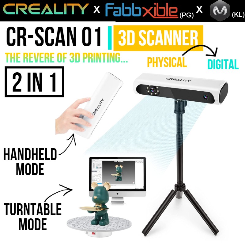 Creality CRScan 01 3D Scanner Handheld and Turntable Mode Shopee