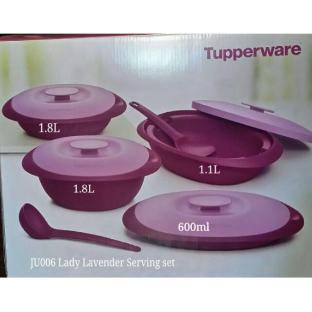 Tupperware Lady Lavender Serving Set