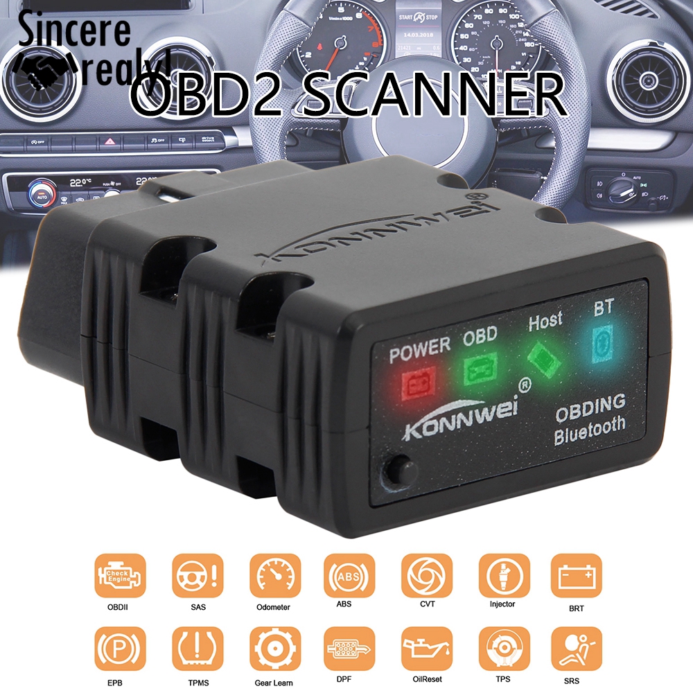 ELM327 Bluetooth OBD2 OBDII Cars Code Reader Diagnostic Scanner For