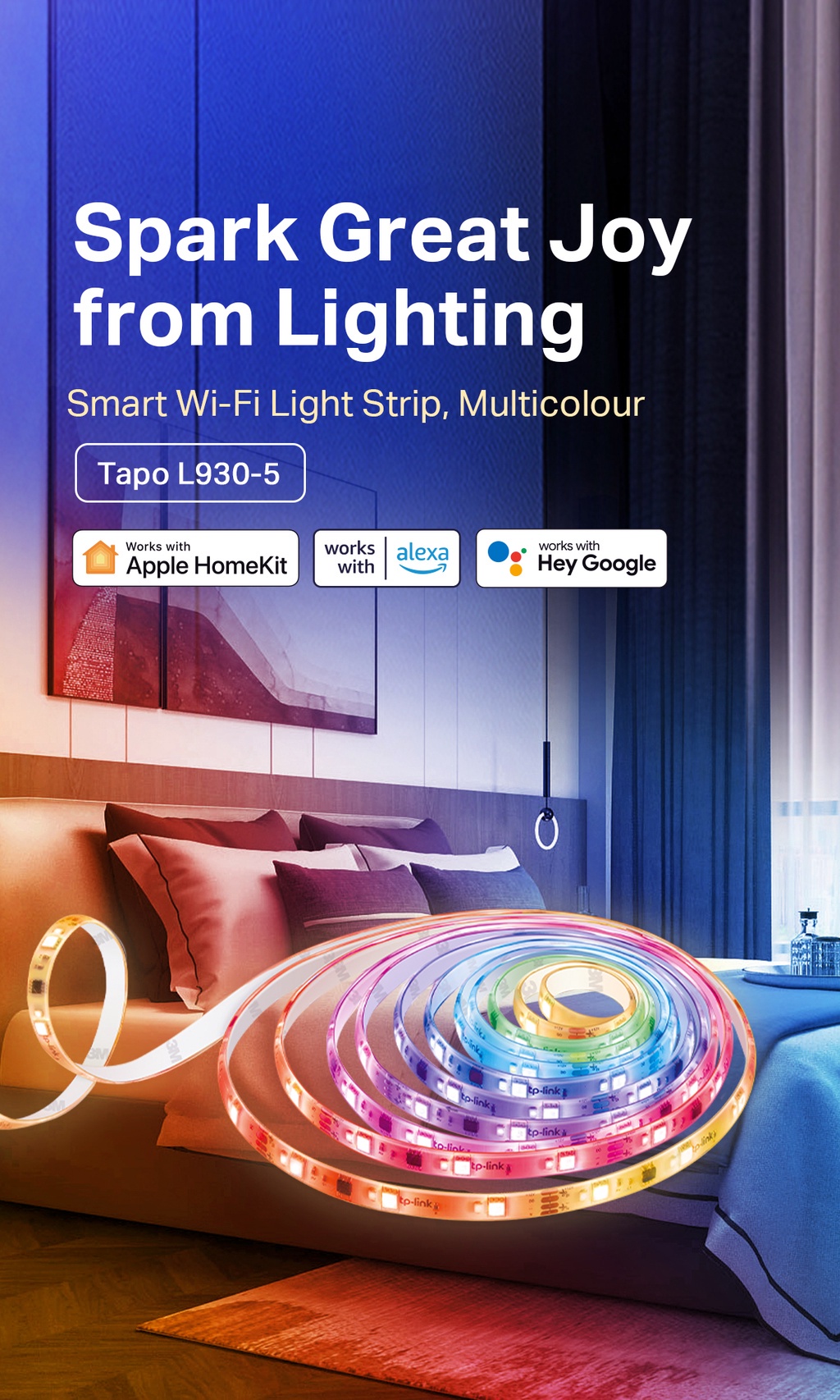 TAPO By TP-Link L920-5 Smart LED Light Strip, 5M, WiFi App Control RGB –  Click.com.bn