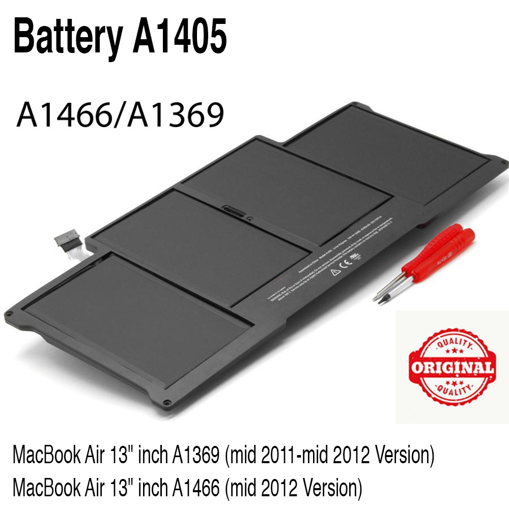 Original Battery A1405 For Apple Macbook Air 13 A1369 Mid 11 A1466 Mid 12 Shopee Malaysia