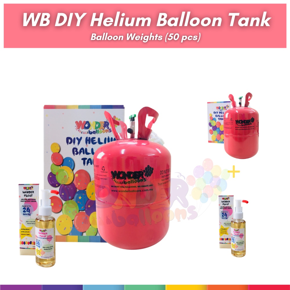 [TANK + GEL] Helium Balloon Gas Tank Set Tong Gas Belon + Helium Gel