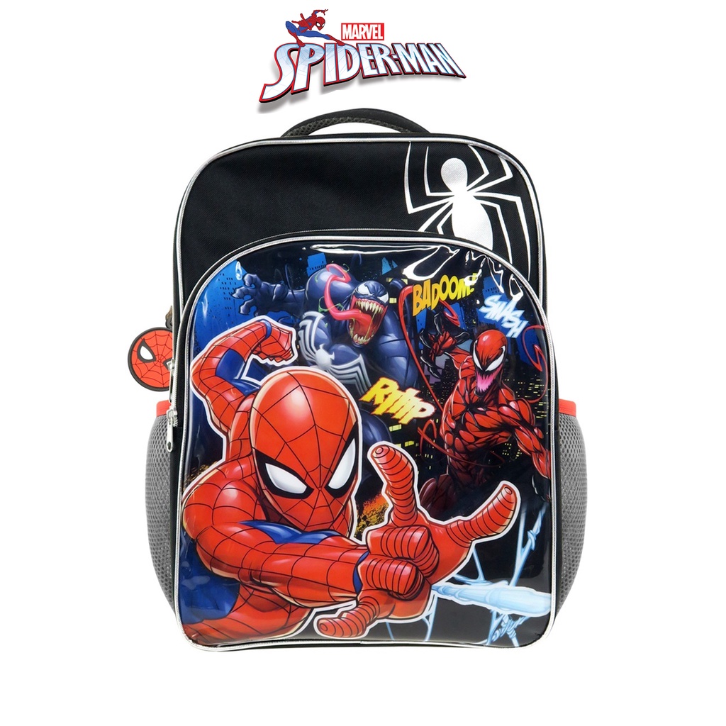 Marvel Avengers Superhero Kids Backpack Hulk Spiderman Ironman Thor Black 16"