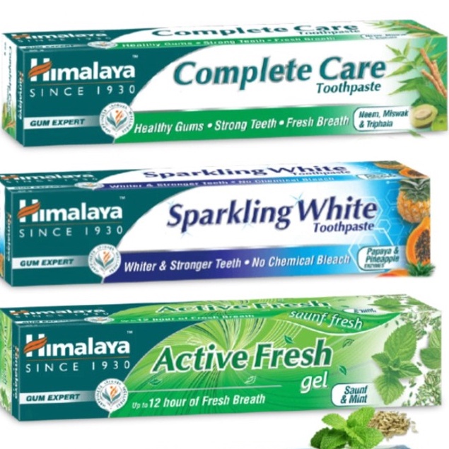 HIMALAYA Toothpaste Complete Care Sparkling White Dental Cream Active